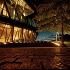 Mercedes Benz Museum in blauer Stunde