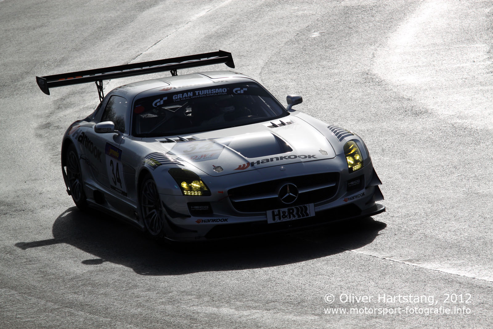 Mercedes-Benz SLS AMG GT 3 im Hatzenbachbogen, 3. Lauf VLN