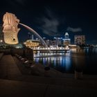 Merlion Park at night