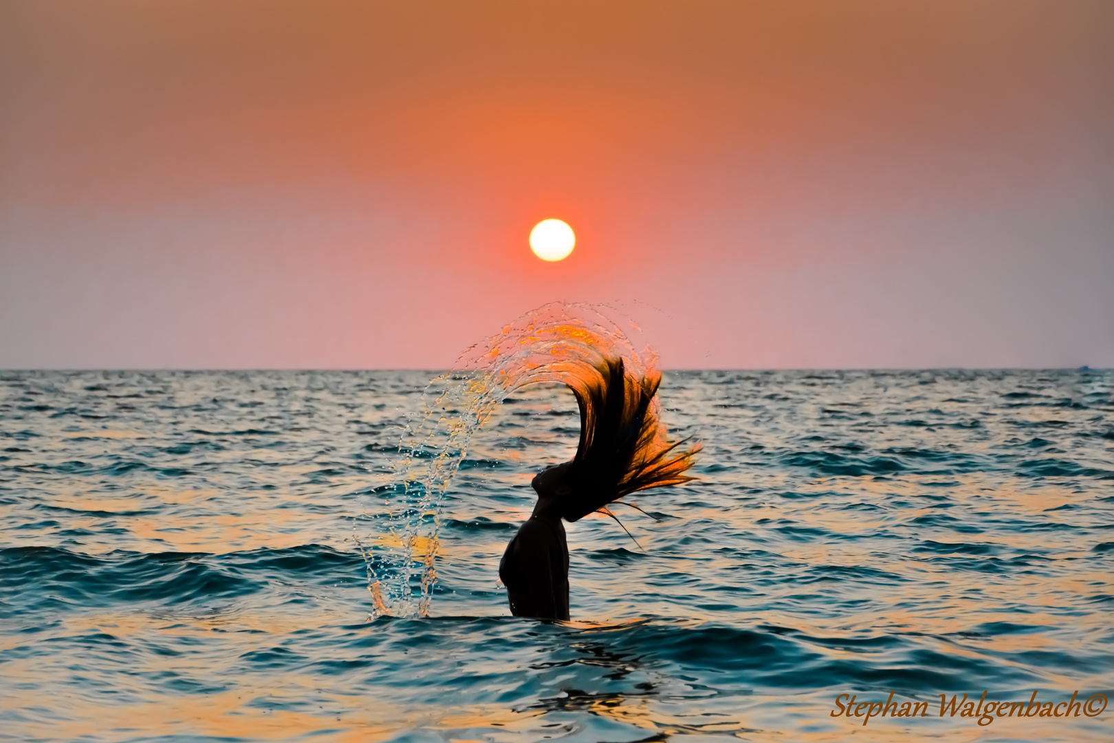 Mermaid bei Sonnenuntergang