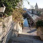 Merseburg, Blick auf Neumarktbrücke und Neumarktkirche