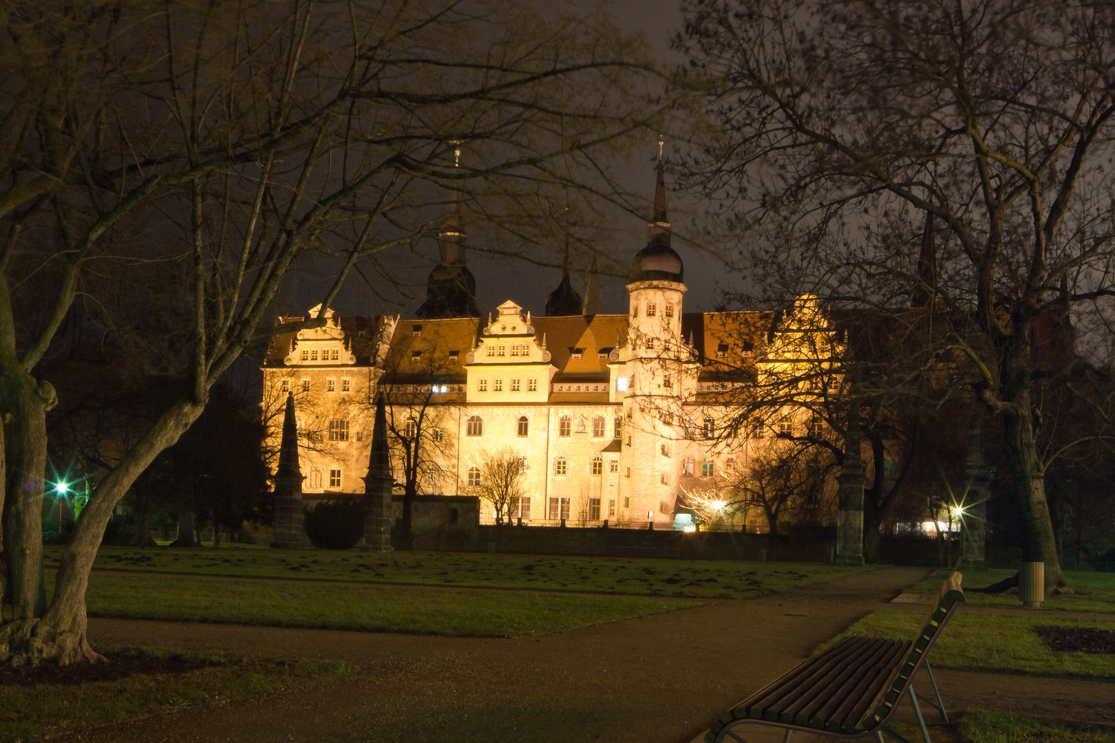 Merseburger Schloss bei Nacht