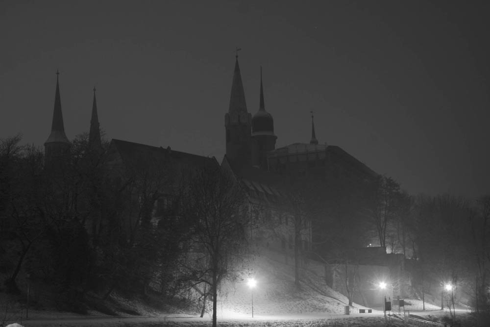 Merseburger Schloss im Schnee