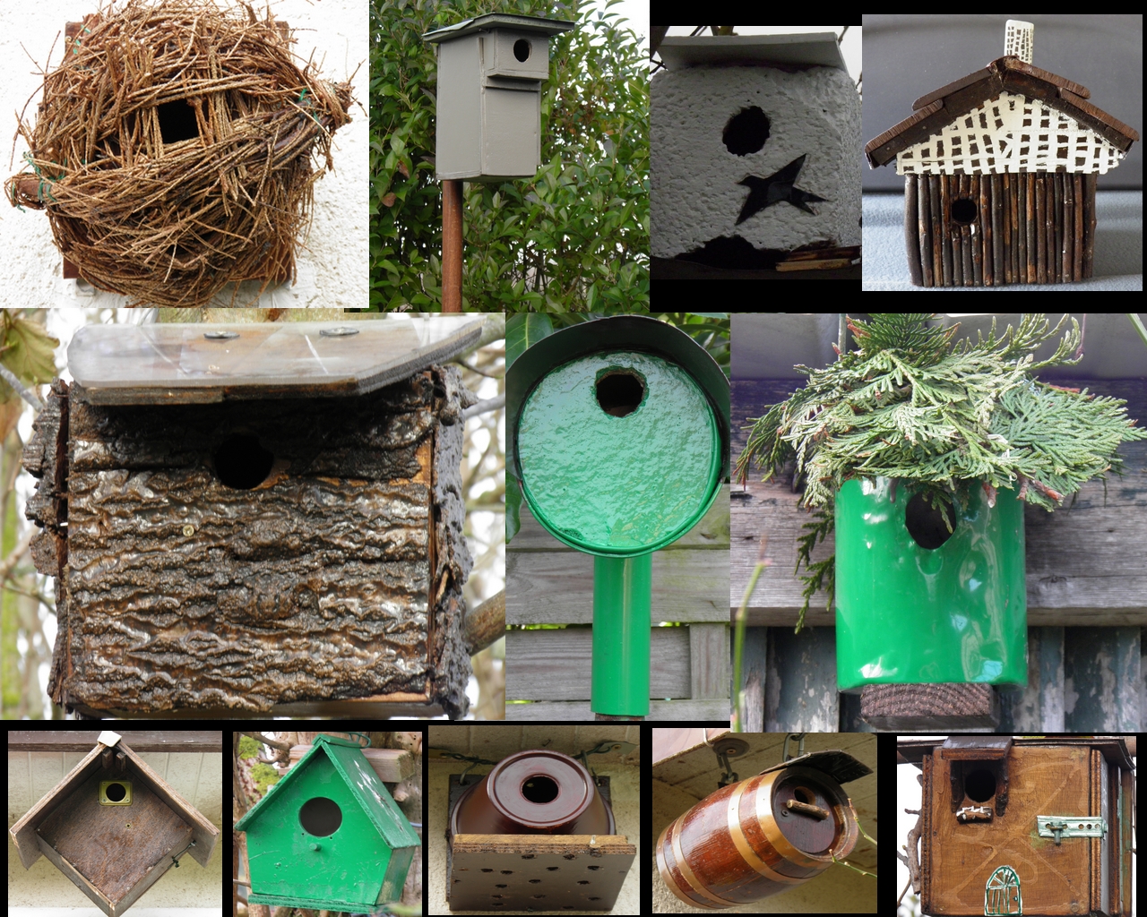 Mes cabanes à oiseaux,2009 a 2011..