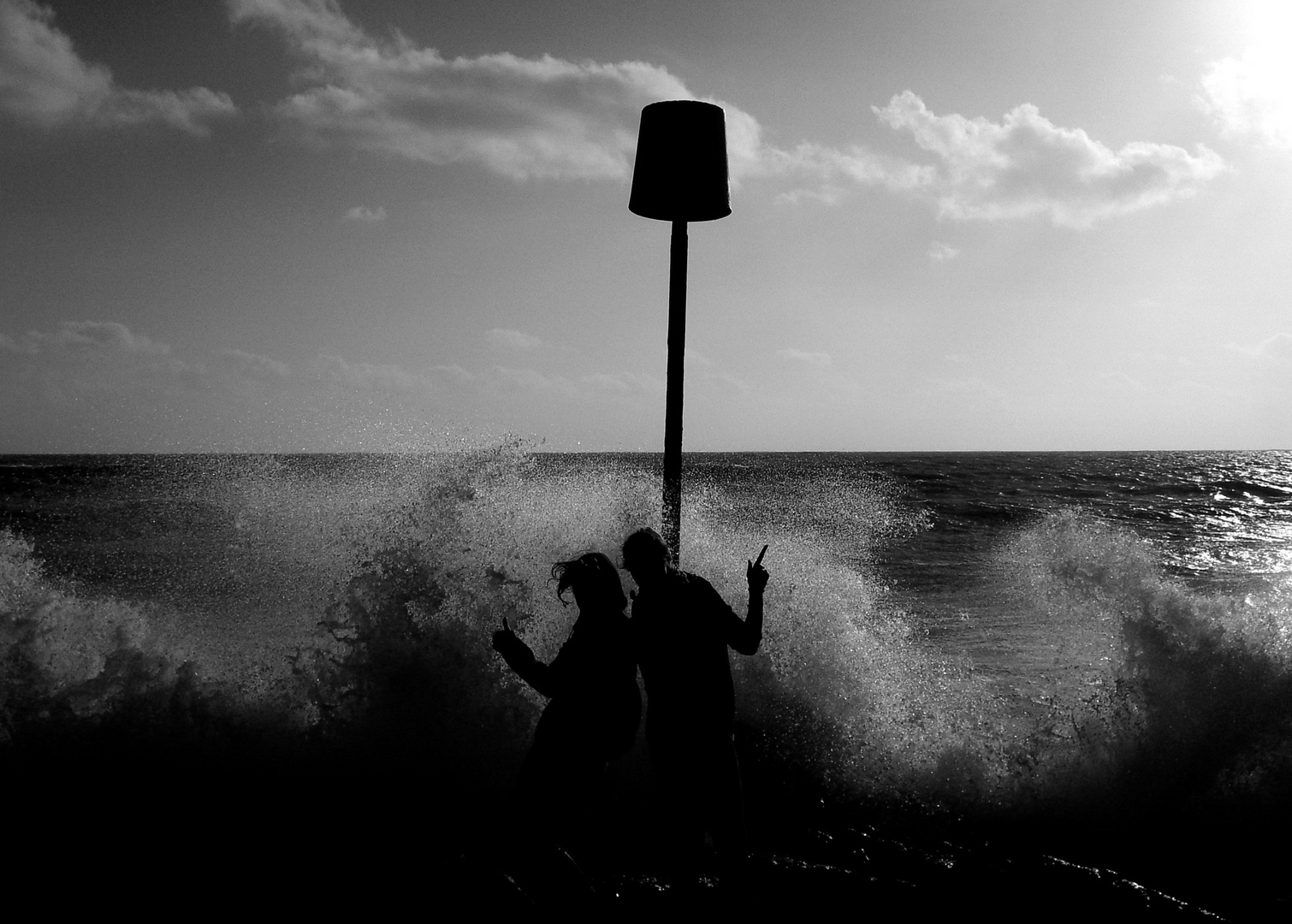 Mes chéries sur Highcliffe Beach