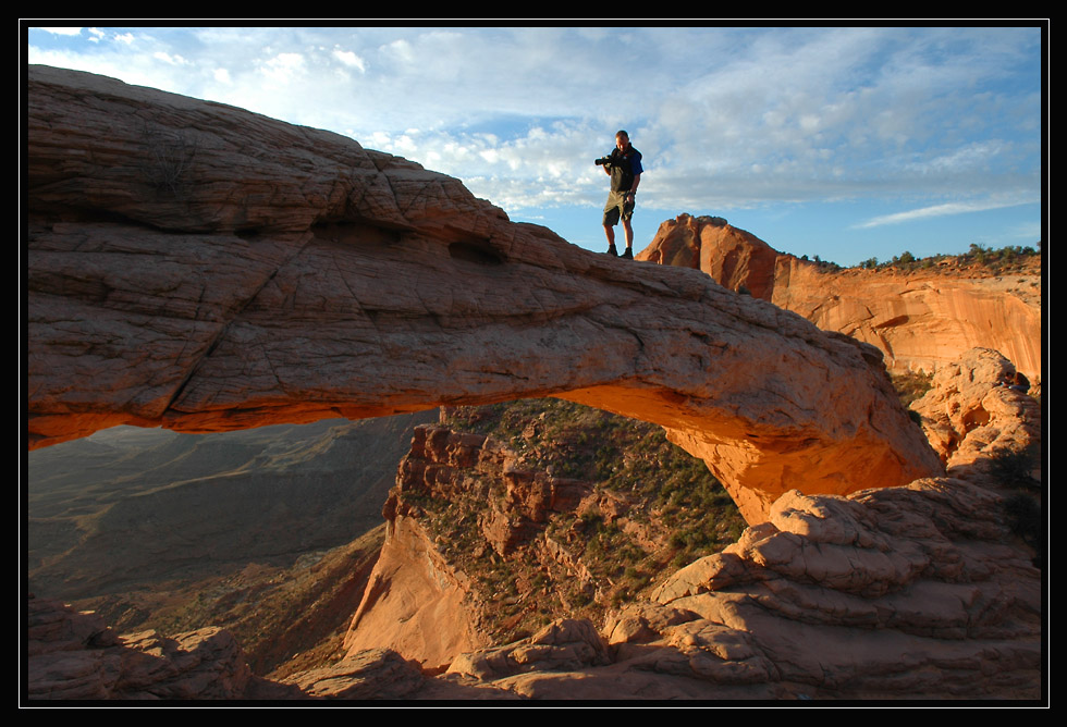 mesa arch with human scale
