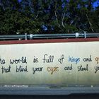 Message on highway wall