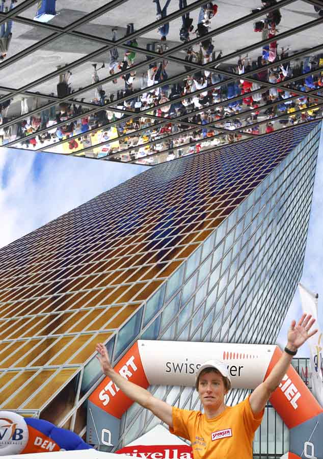Messeturm Basel: Eindrücke vom Gigathlon-Finish
