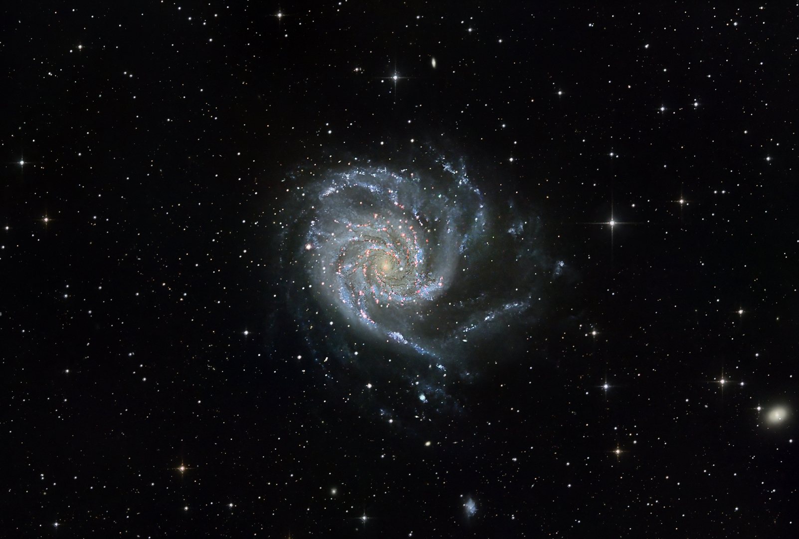 Messier 101 - Pinwheel Galaxie mit Ha-Sternentstehungszentren