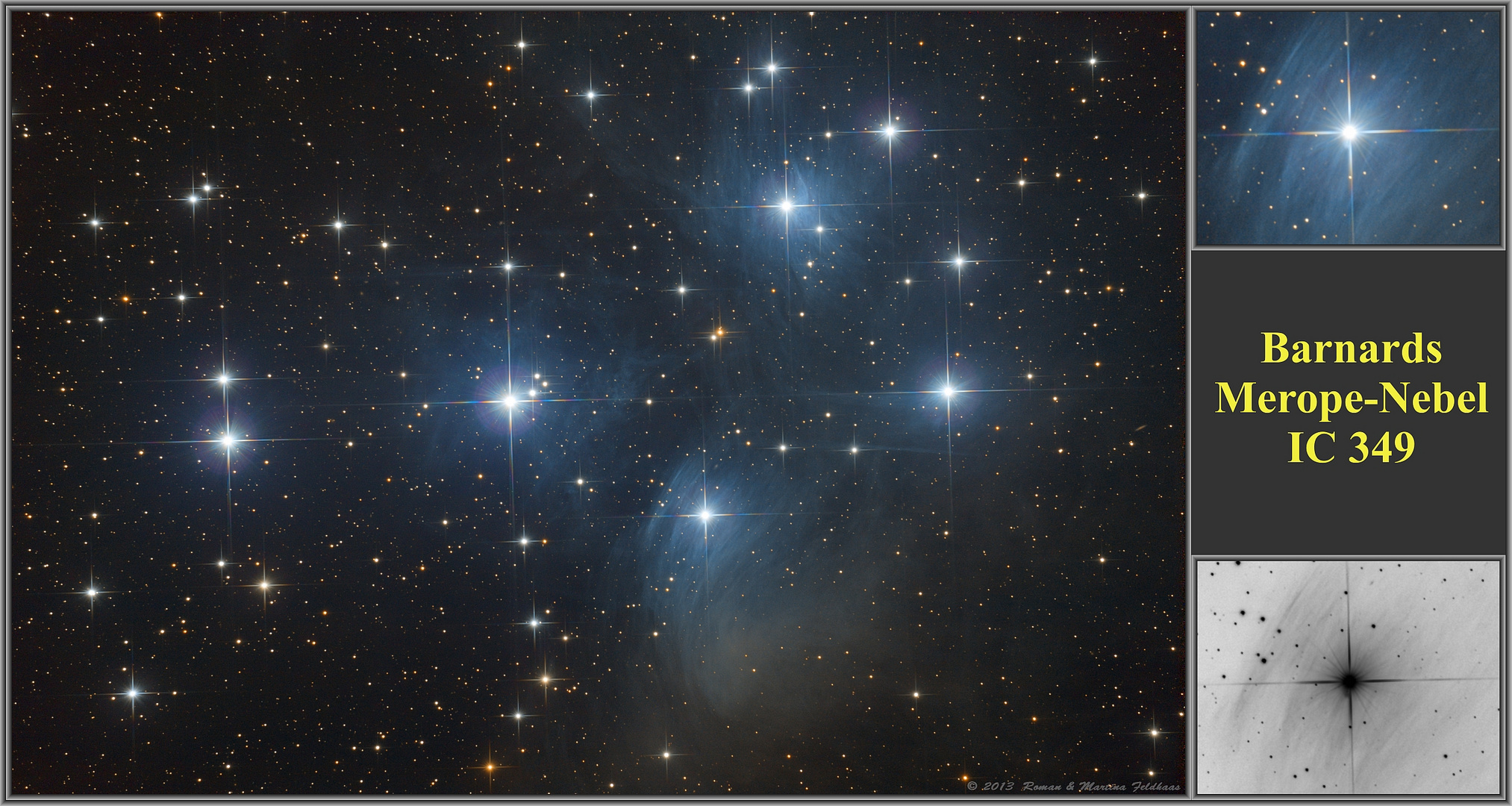 Messier 45 - (Plejaden) u. IC 349 - (Barnards Merope-Nebel)