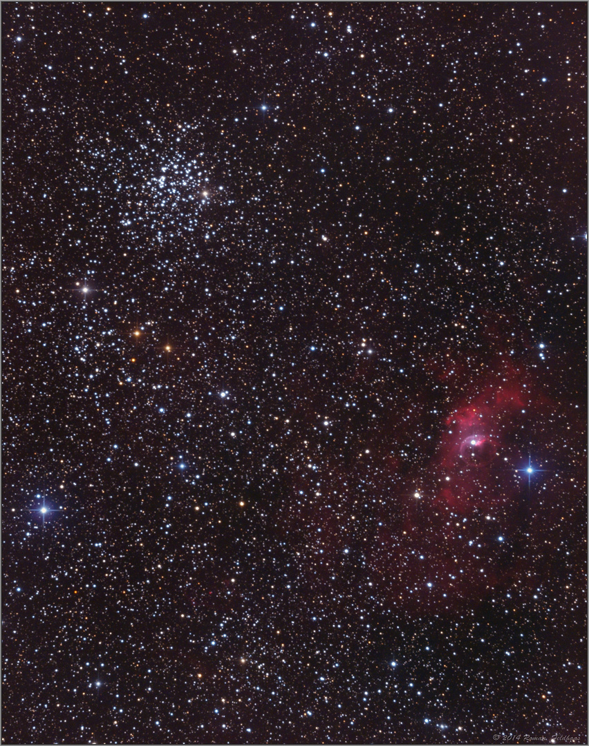 Messier 52 & NGC 7635 (Bubble Nebula)