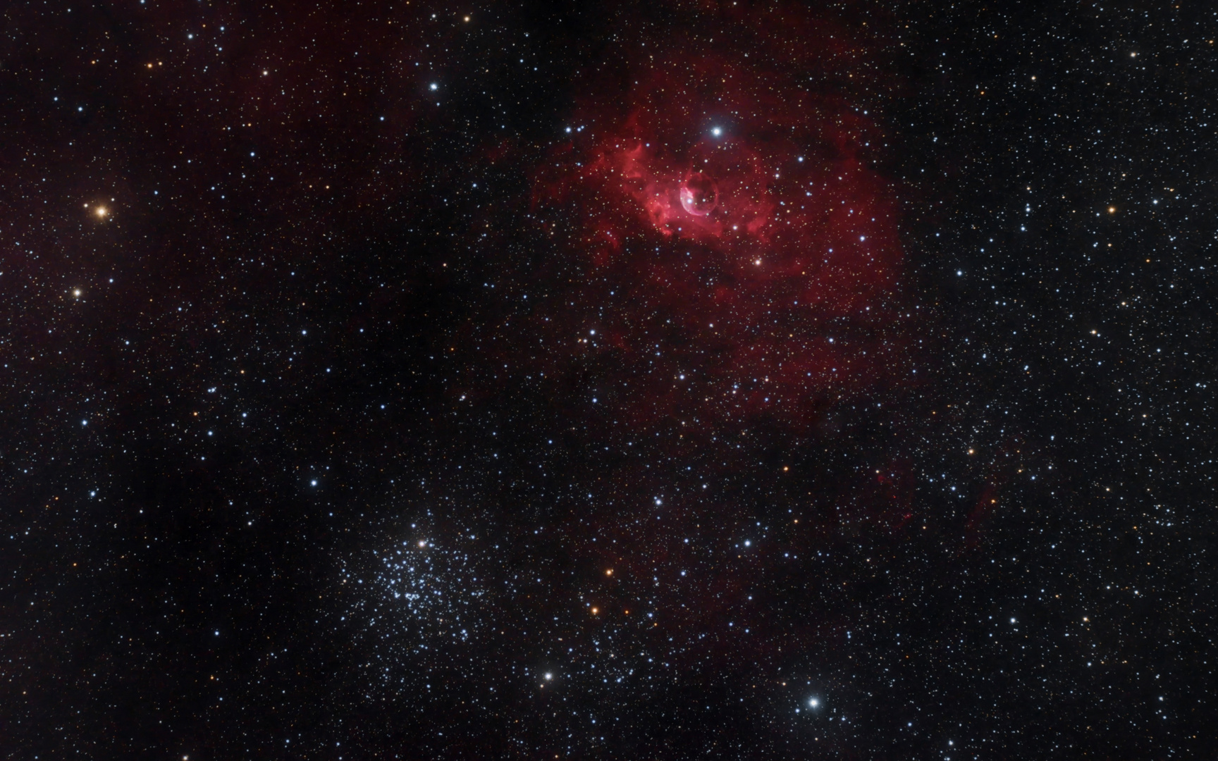 Messier 52 und NGC 7635 - Bubblenebel