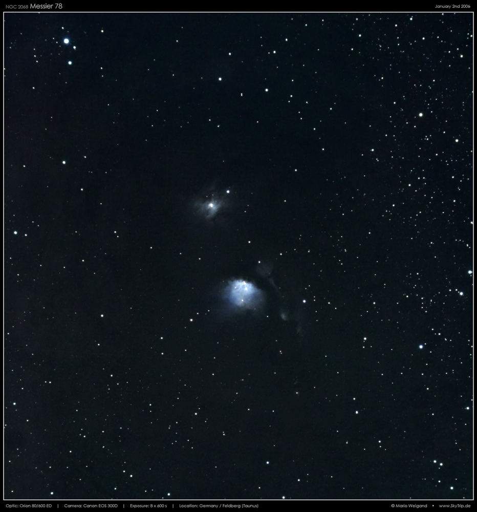 Messier 78 - Reflexionsnebel im Sternbild Orion