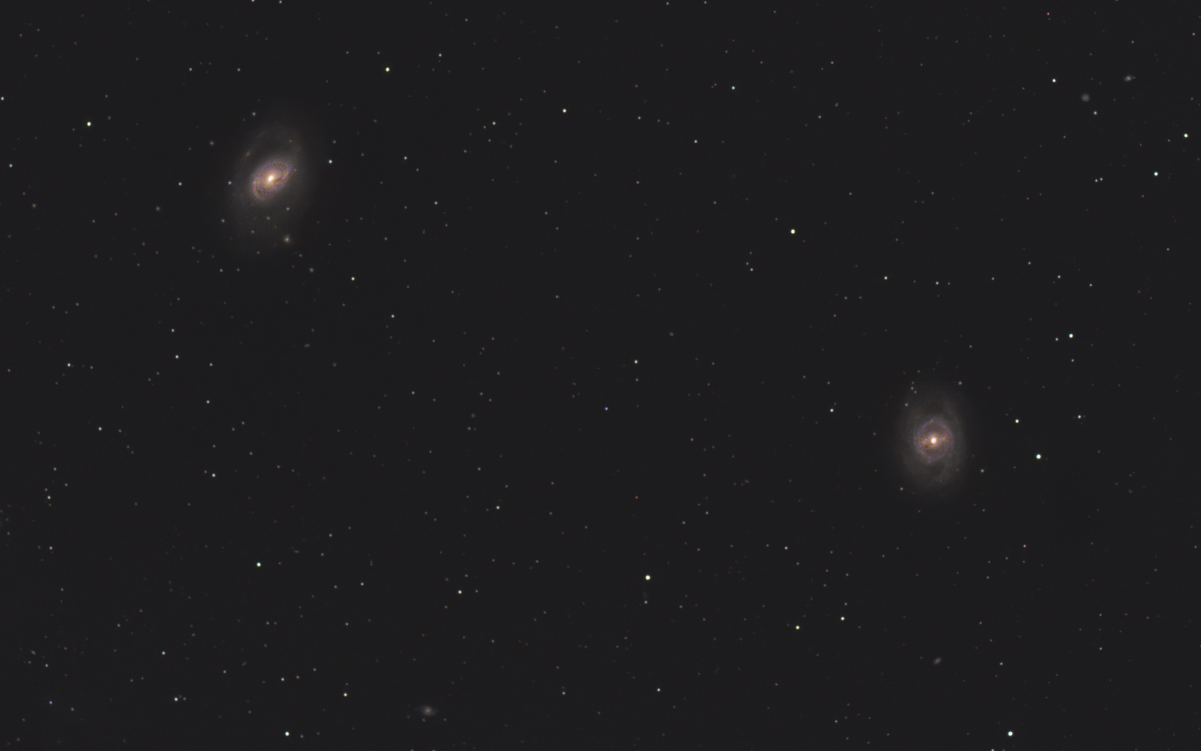 Messier 95 und Messier 96 im Sternbild Löwe
