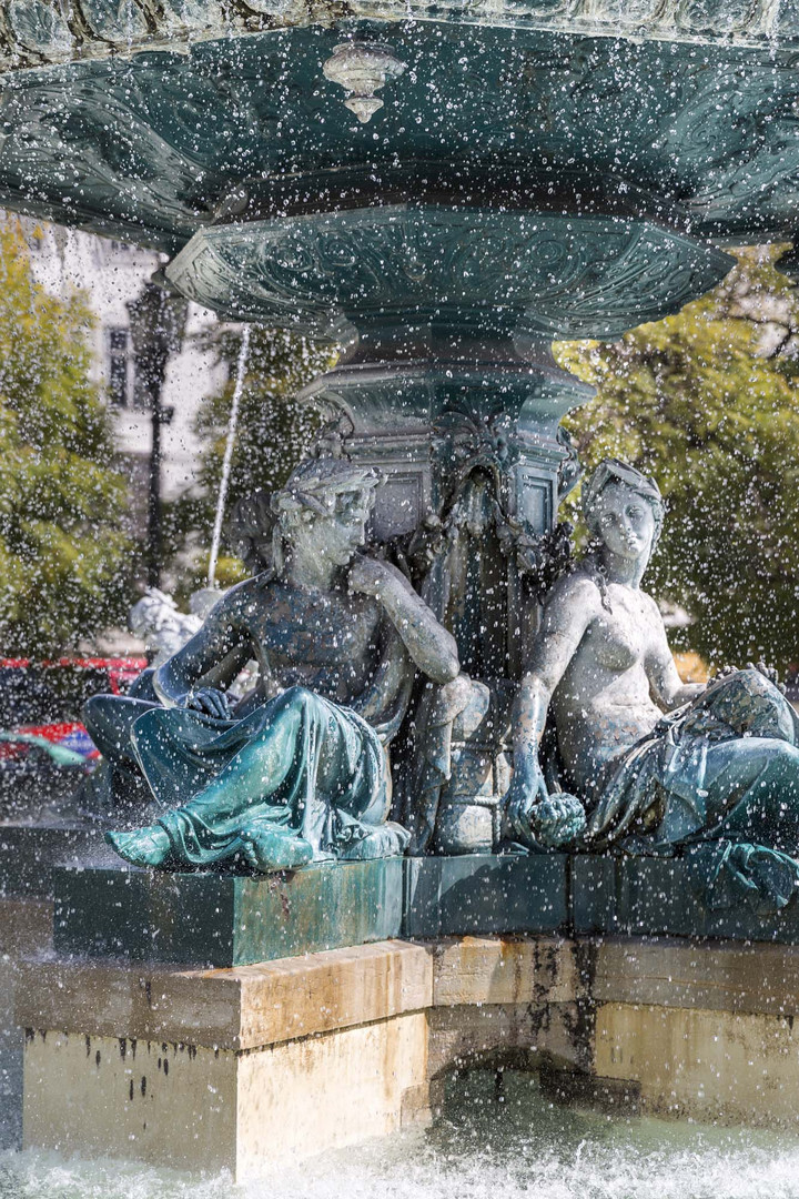 Messingbrunnen auf dem Rossio, Lissabon