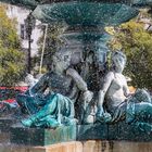 Messingbrunnen auf dem Rossio, Lissabon
