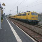 Messzug auf der Elsenztalbahn wartet im Bf Bad Rappenau eine Zugkreuzung ab 13.10.2022