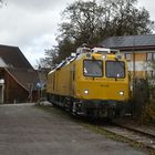 Messzug auf der Krebsbachtalbahn bei der Einfahrt in Bf Obergimpern 20.11.2023