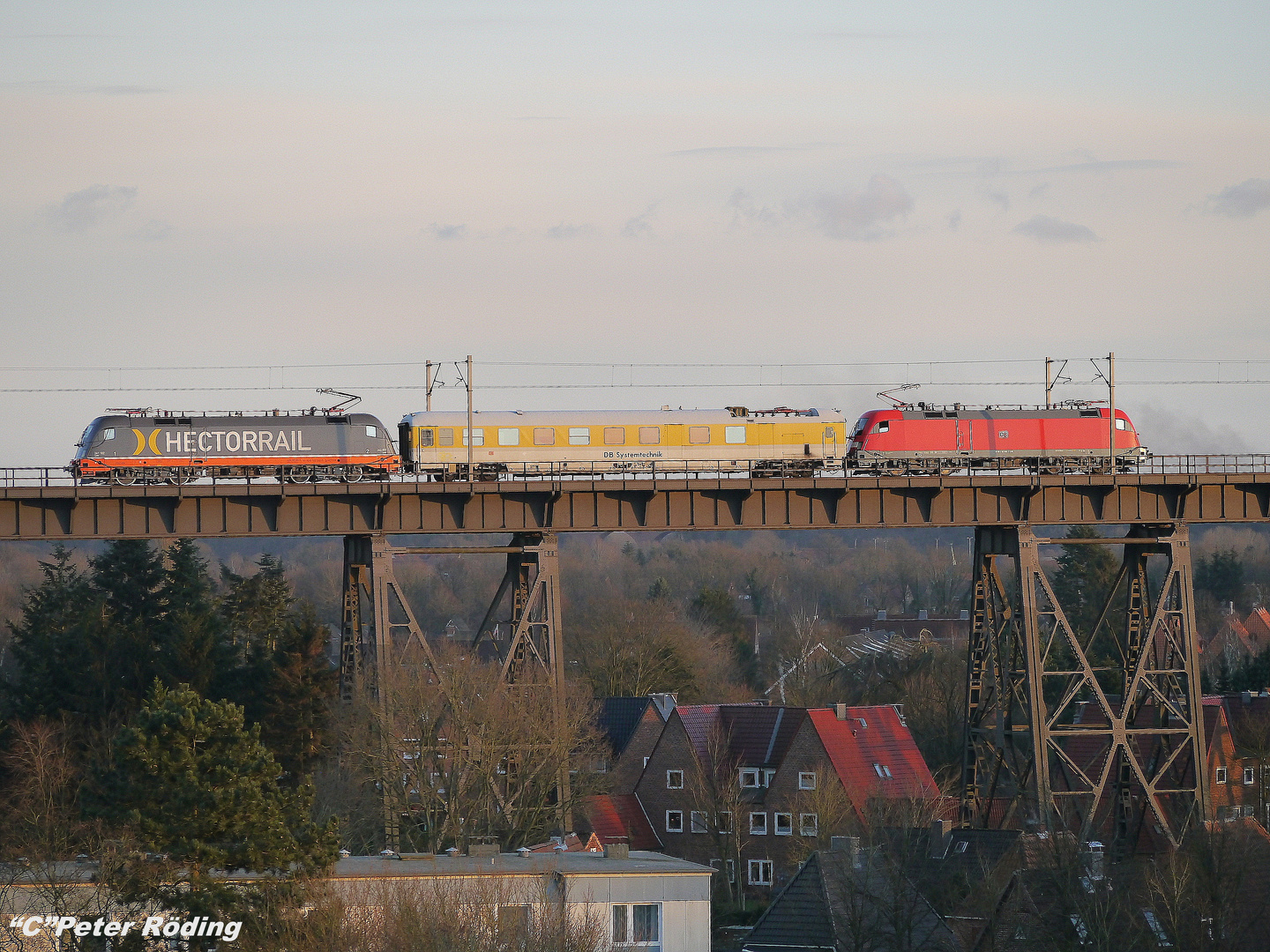 Messzug auf der Rendsburger Hochbrücke