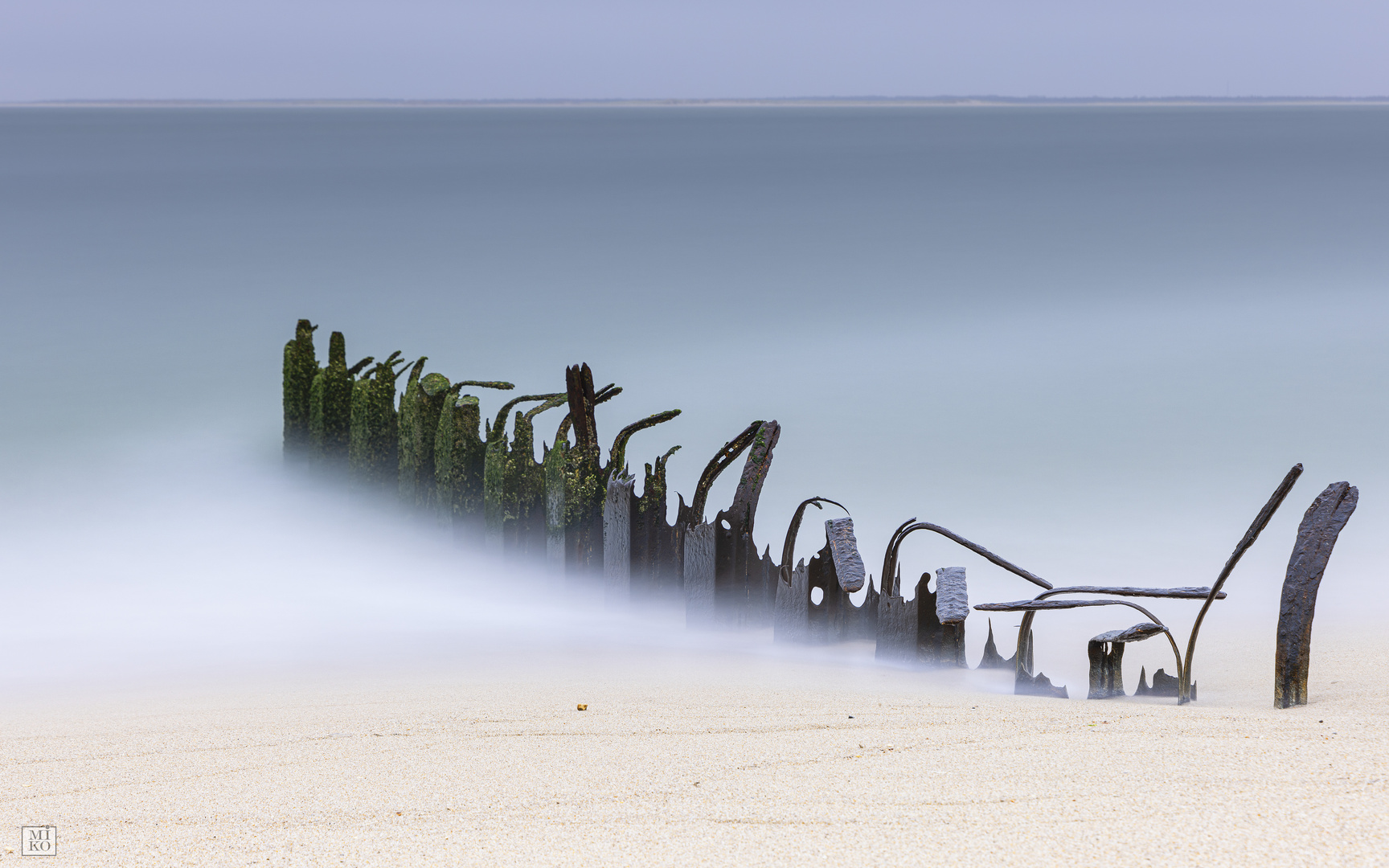 Metall-Buhnen auf dem Ellenbogen auf Sylt