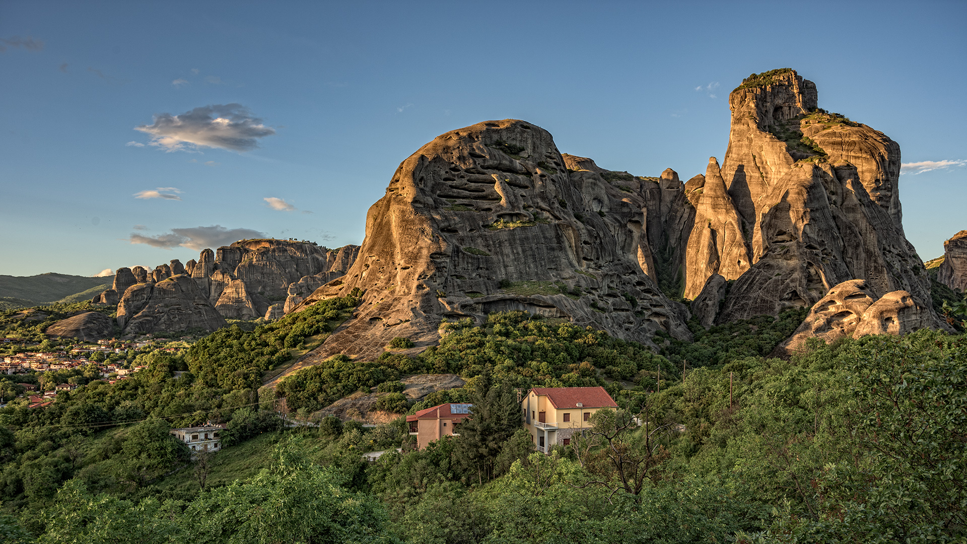 Meteora am Abend