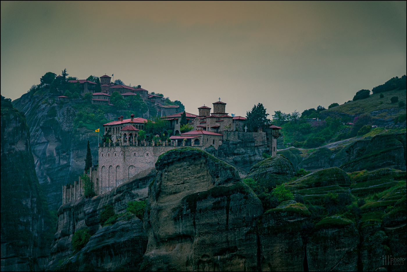 Meteora im Regen (III)