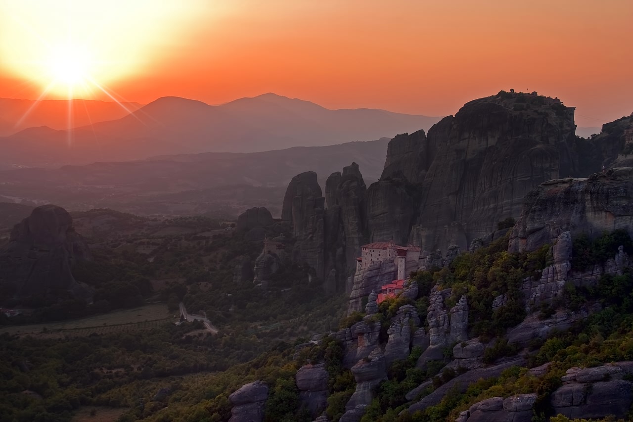 Meteora Sonnenuntergang