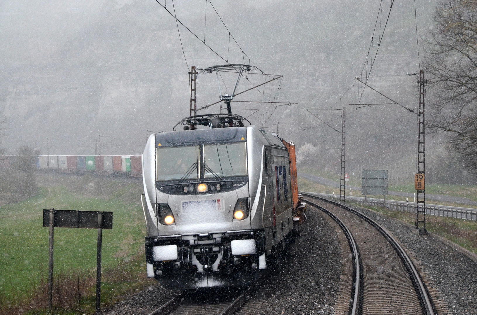 Metrans im Schneegestöber...