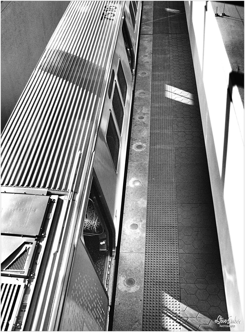 Metro 7000-Series Silver Line Train at Wiehle Ave-Reston East Station