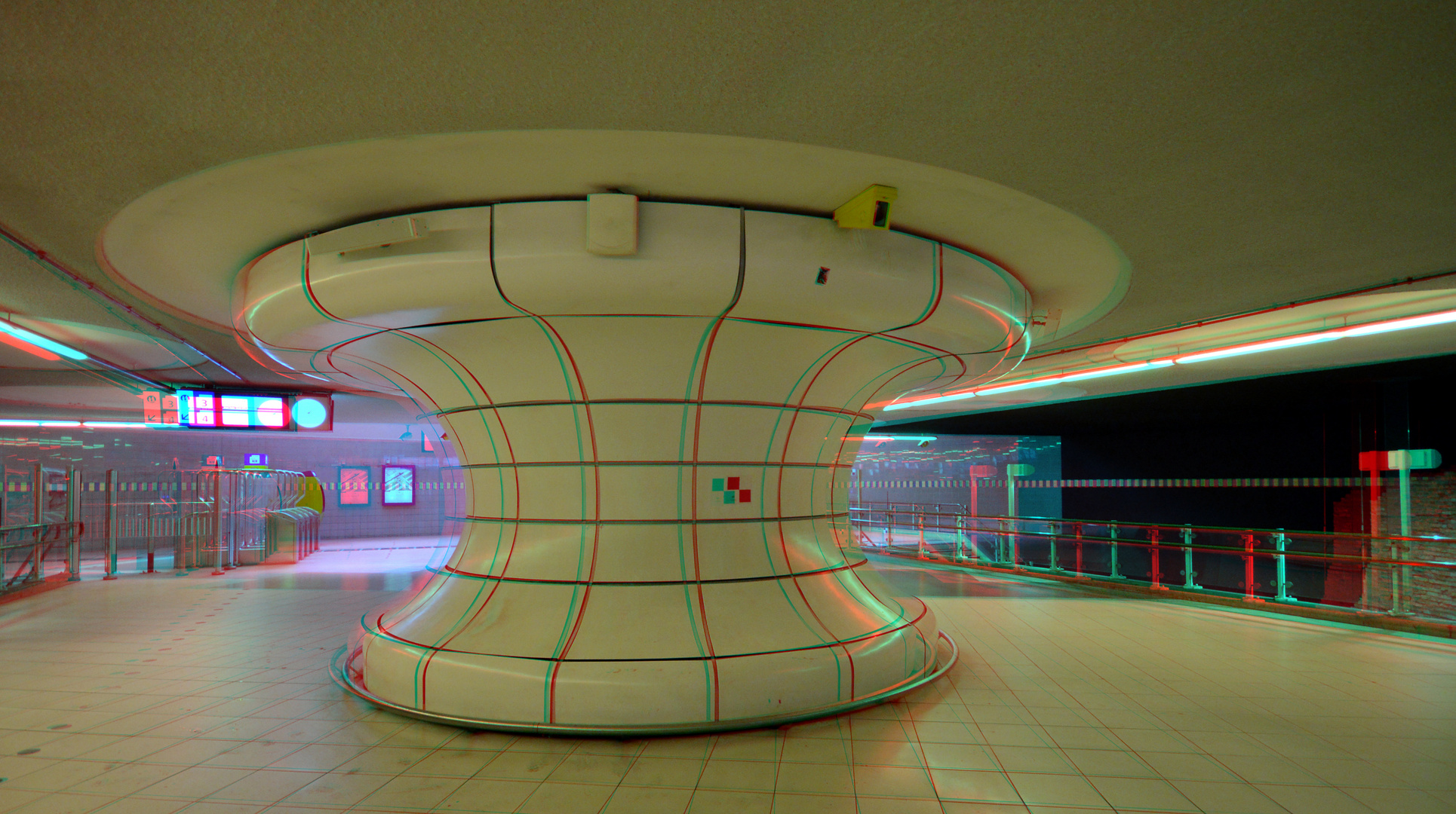 Metro-station Blaak Rotterdam 3D 