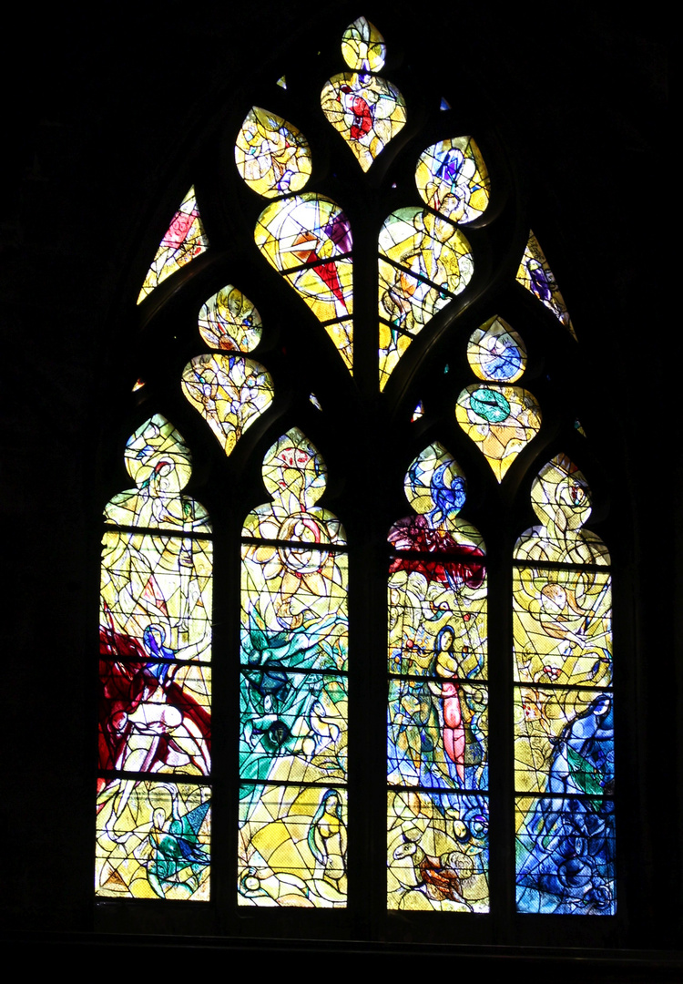Metz, Kathedrale, Chorfenster von Marc Chagall Foto & Bild