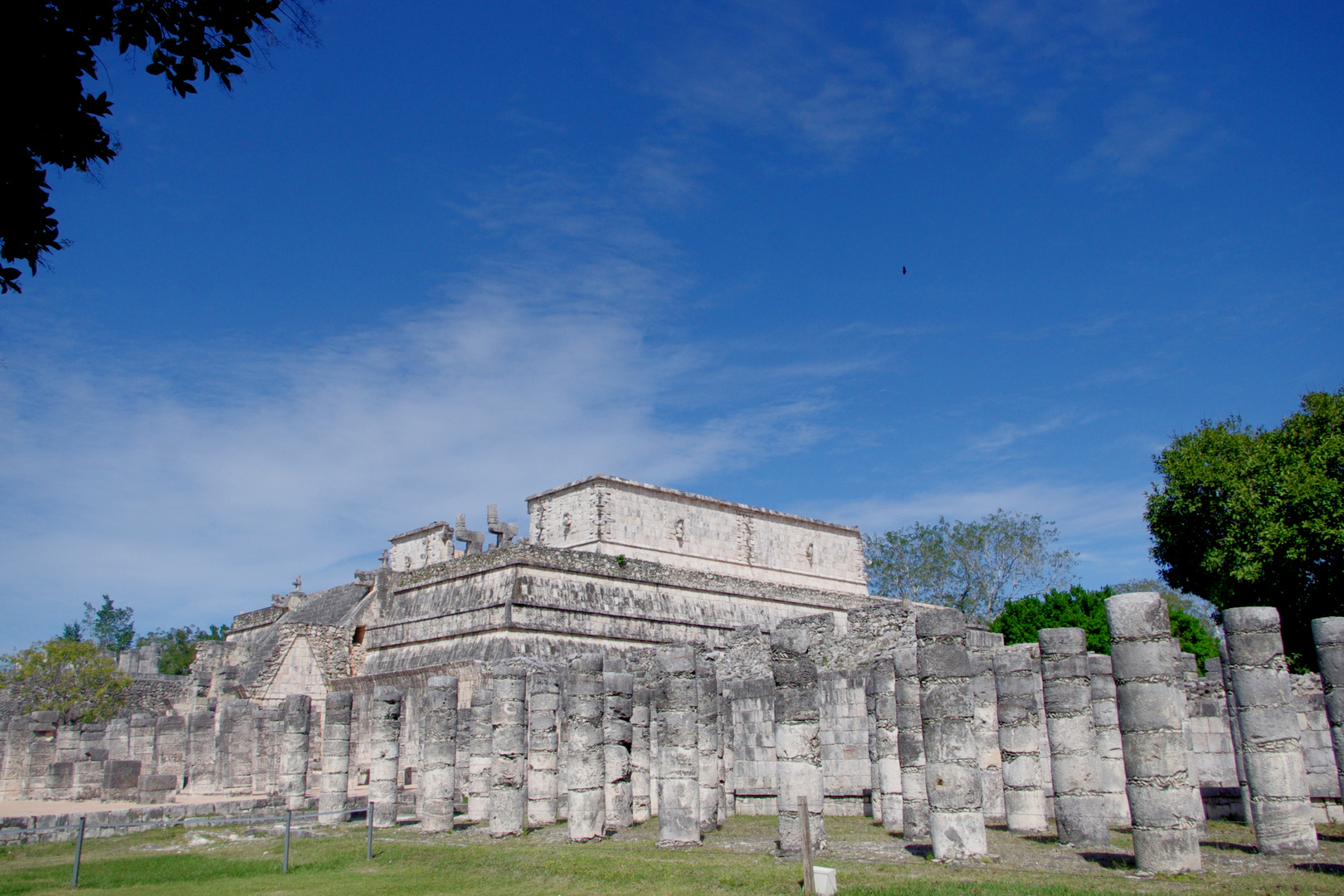 Mexique : Chichen Itza - Le Temple des Guerriers - le Temple des colonnes