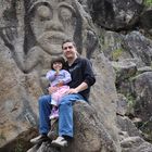 Mi hija y yo en la Chaquira cerca de San Agustin en Colombia.