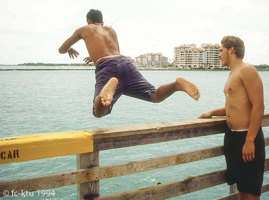 Miami Beach:  ....hinein in die Erfrischung....