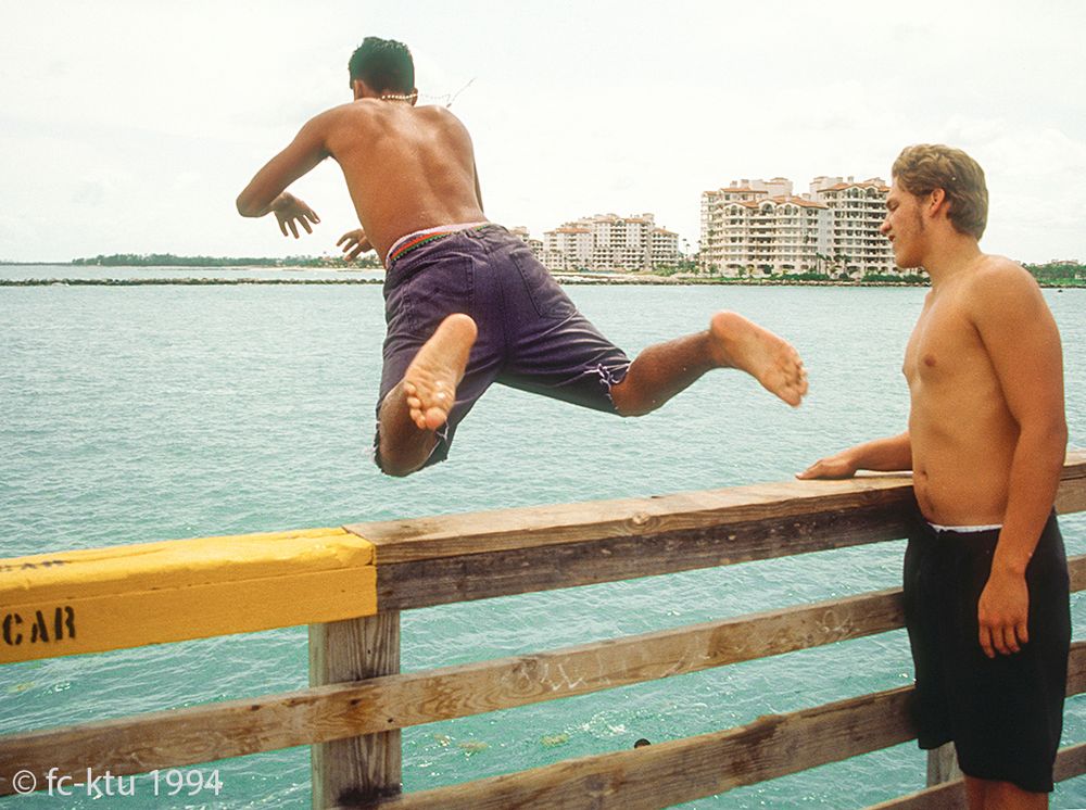 Miami Beach:  ....hinein in die Erfrischung....