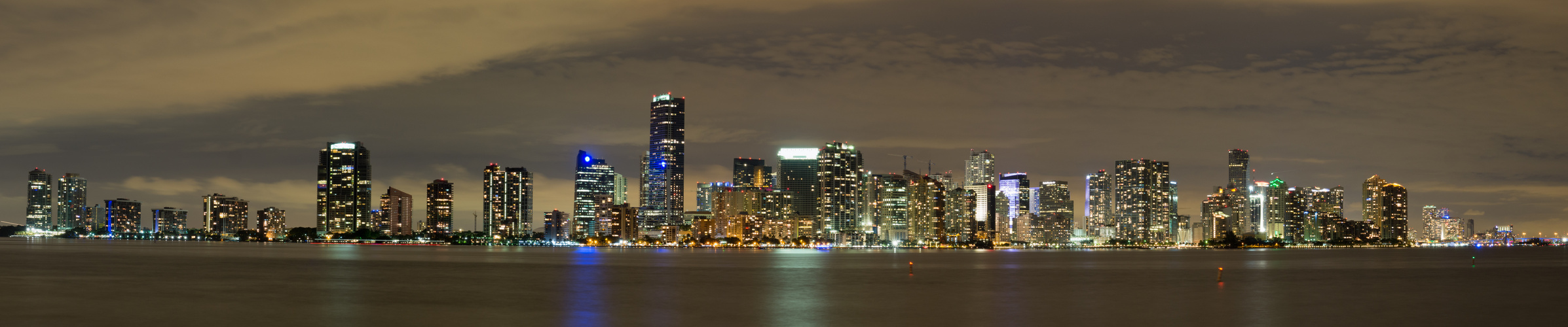 Miami skyline at night