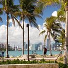 Miami-Skyline vom South Pointe Park, Miami Beach, Florida