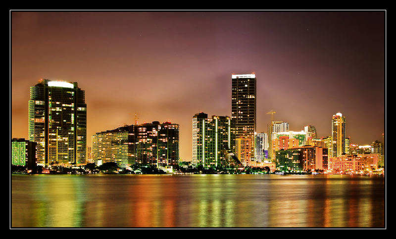 MIAMI Skyscrapers by Night -