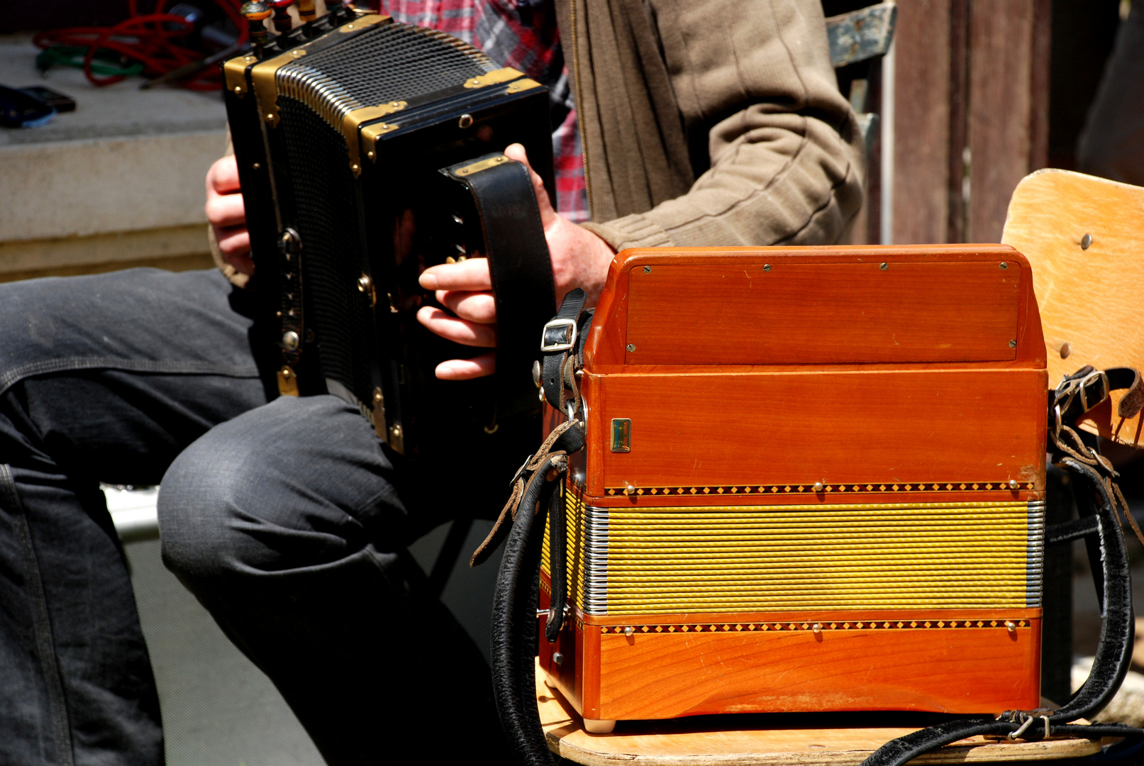 Mich bi, accordéons cajun