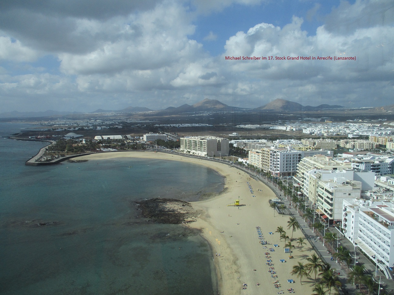 Micha im 17. Stock Grand Hotel Arrecife Lanzarote