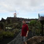 Michael im Kaktuspark Jardin de Cactus auf Lanzarote