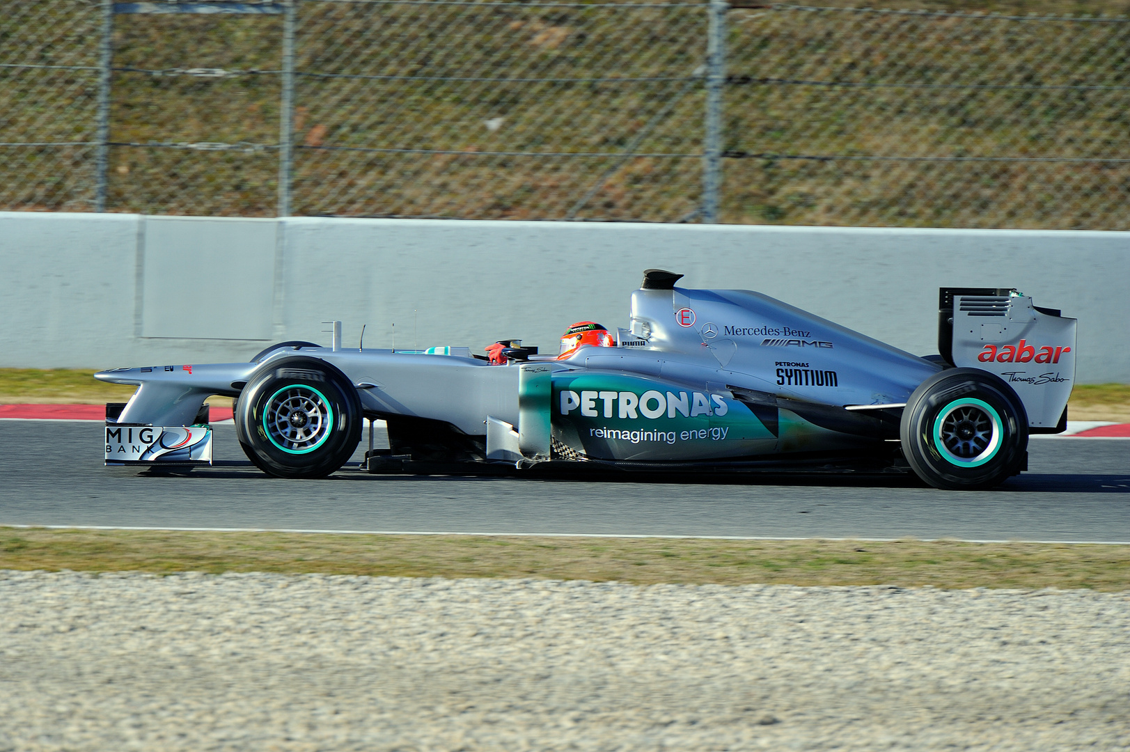 Michael Schumacher Tetsfahrten Barcelona 2012