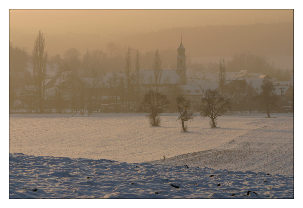 Michelau im Morgendunst