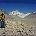 Michelinmännchen vor Mount Everest , Rongbuk Tibet