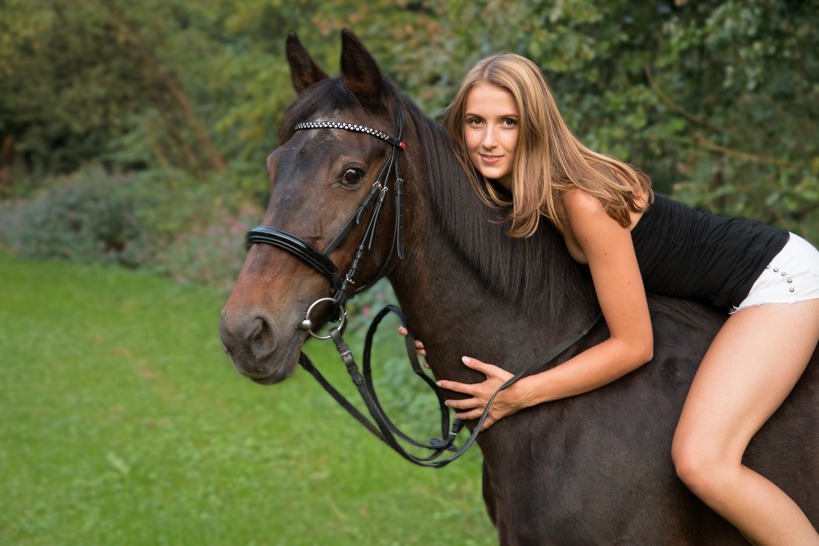 Michelle mit Pferd