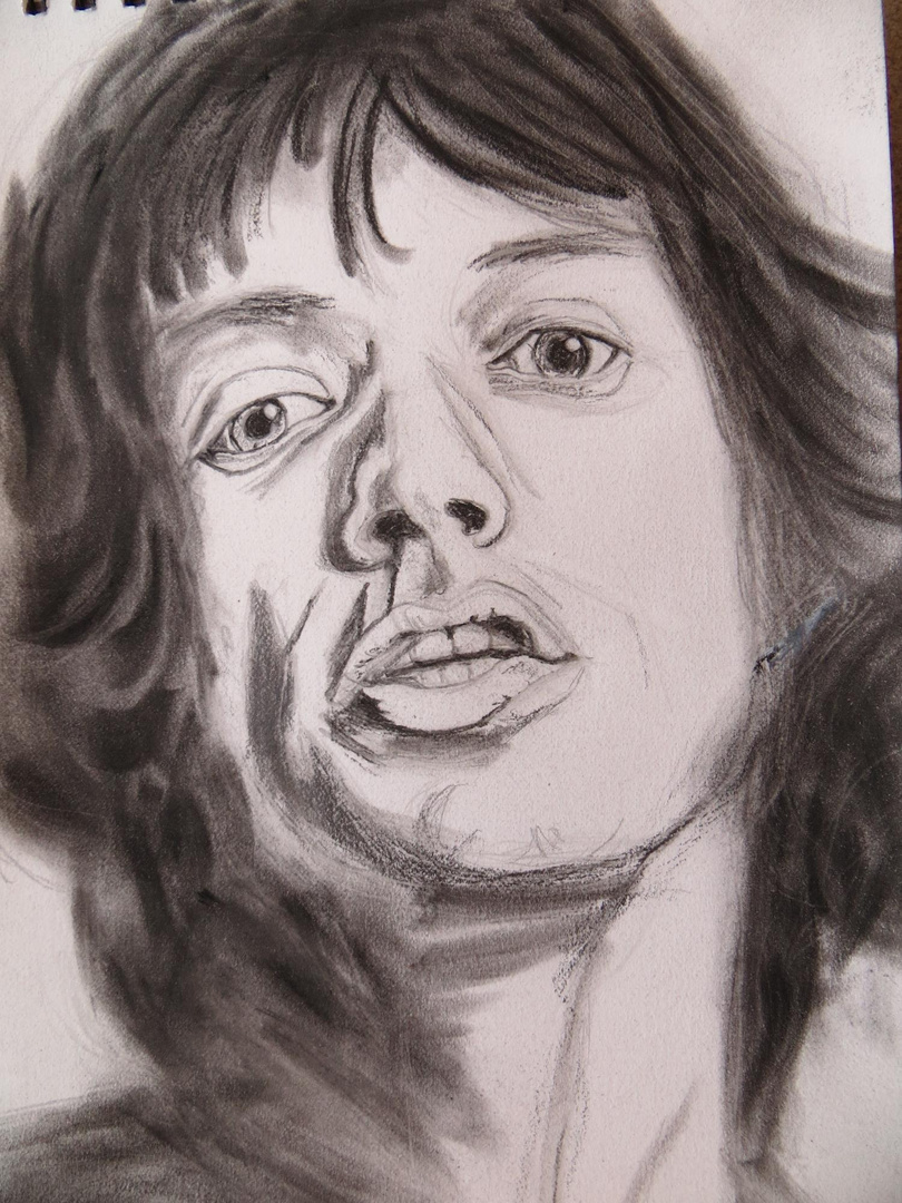 Mick jagger Grafite su carta