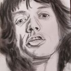 Mick jagger Grafite su carta