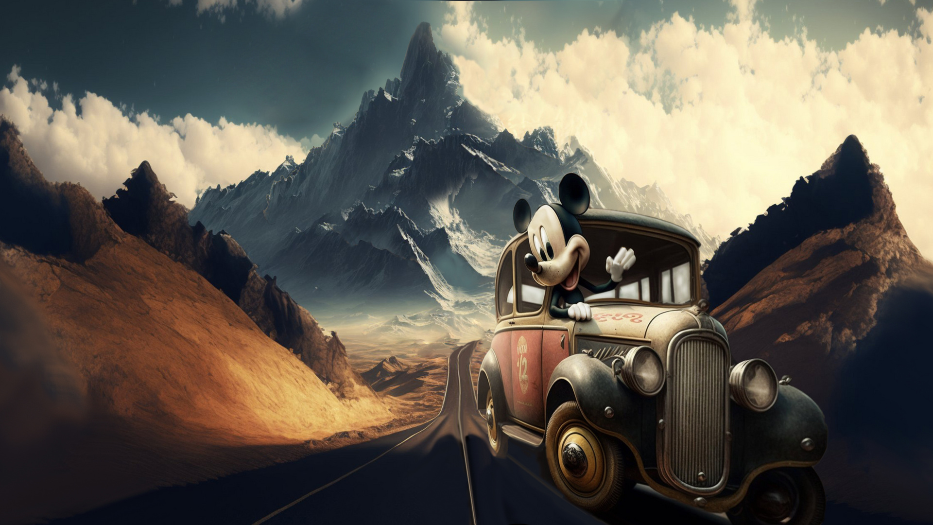 Mickey on the Road
