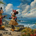 Mickey und Minnie auf Hawaii
