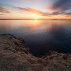 Midnight sun at Langanes peninsula